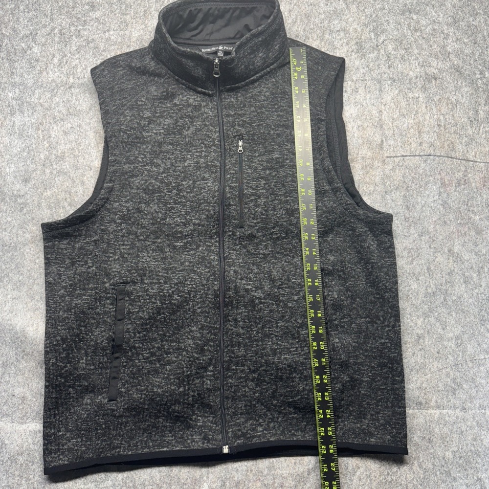 Beverly Hills Polo Club Men's Vest Large Dark Gray Full Zip Sleeveless Jacket XL - Picture 3 of 9